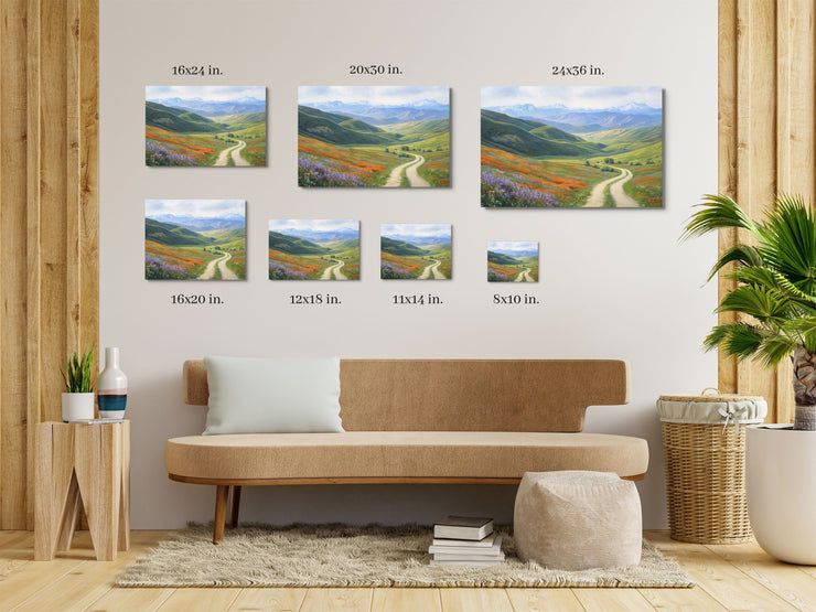 Antelope Valley Wildflower Dreamscape - High-Quality Canvas Print