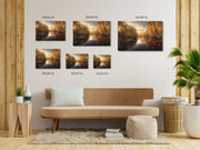 Golden Reflections: Autumn Afternoon in Central California - Premium Photo Paper Poster