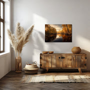 Golden Reflections: Autumn Afternoon in Central California - Premium Photo Paper Poster
