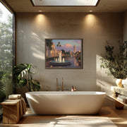 Twilight Serenity at Balboa Park on Framed Canvas