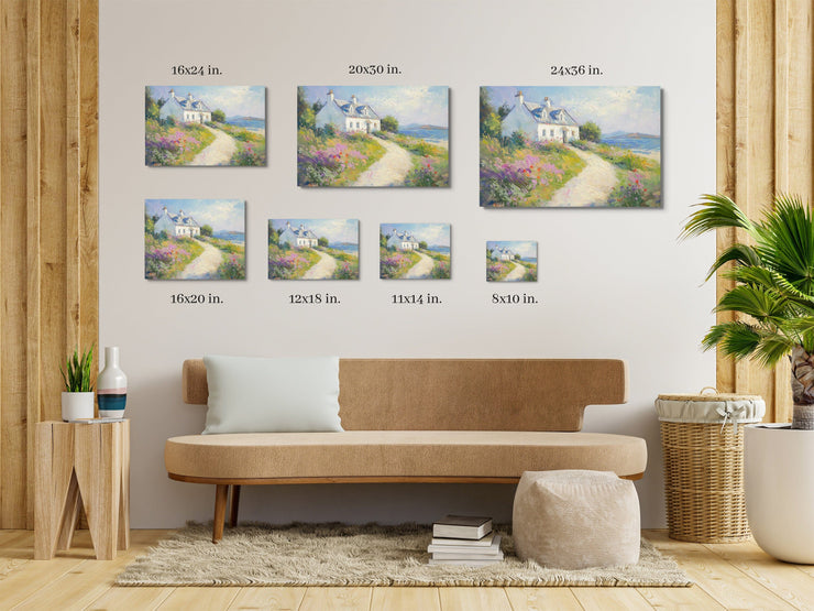 Serenity Over the Sea: Digital Oil Painting on Framed canvas