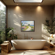 Serenity Over the Sea: Digital Oil Painting on Framed canvas
