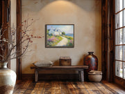 Serenity Over the Sea: Digital Oil Painting on Framed canvas