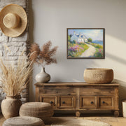 Serenity Over the Sea: Digital Oil Painting on Framed canvas