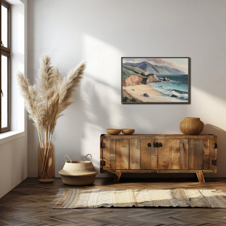 Majestic Big Sur Coastline Canvas Print - Framed Canvas