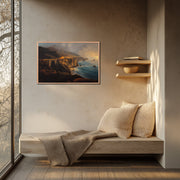 Golden Hour Over Bixby Bridge – Big Sur Coastline Framed Matte Art Print Poster