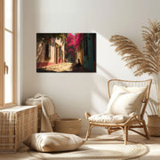 Bougainvillea Serenity – California Mission Style Wall Art Print on Canvas | Spanish Colonial
