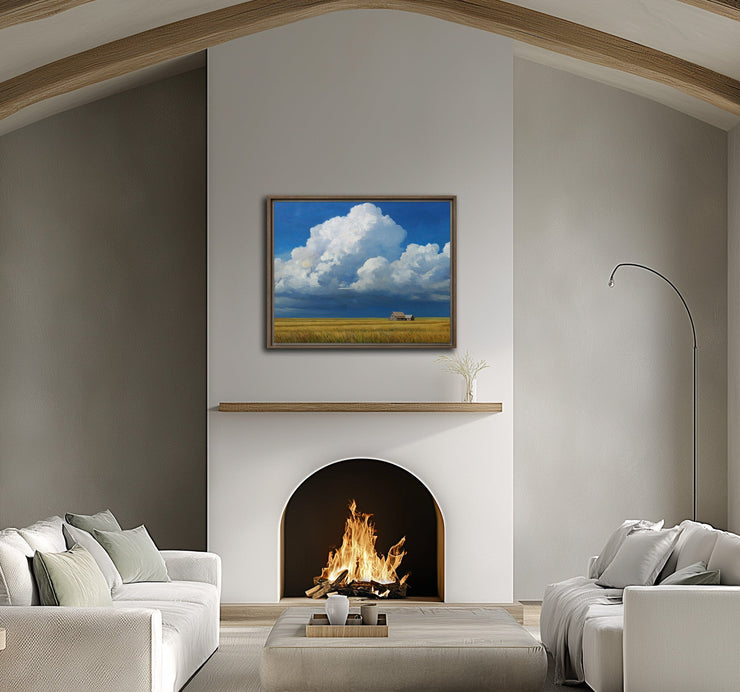 Central California Sky Majesty – Rural Cloudscape Wall Art Print on Framed Canvas