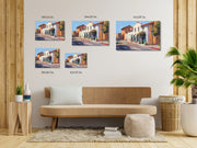 Carmel Morning Stroll - High-quality Giclée Art Print on Framed Canvas