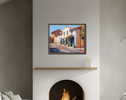 Carmel Morning Stroll - High-quality Giclée Art Print on Framed Canvas