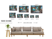 Sunlit Serenity: Carmel-by-the-Sea Street Scene - Framed Giclée Printing Quality Poster