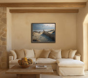 Tranquil Central California Beach Dusk Art Print on Framed canvas