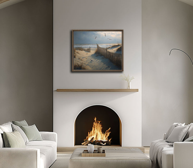 Tranquil Central California Beach Dusk Art Print - Giclée Printing Quality Framed Poster