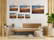 Golden Horizons: Central California Wild Grass Field Framed Poster