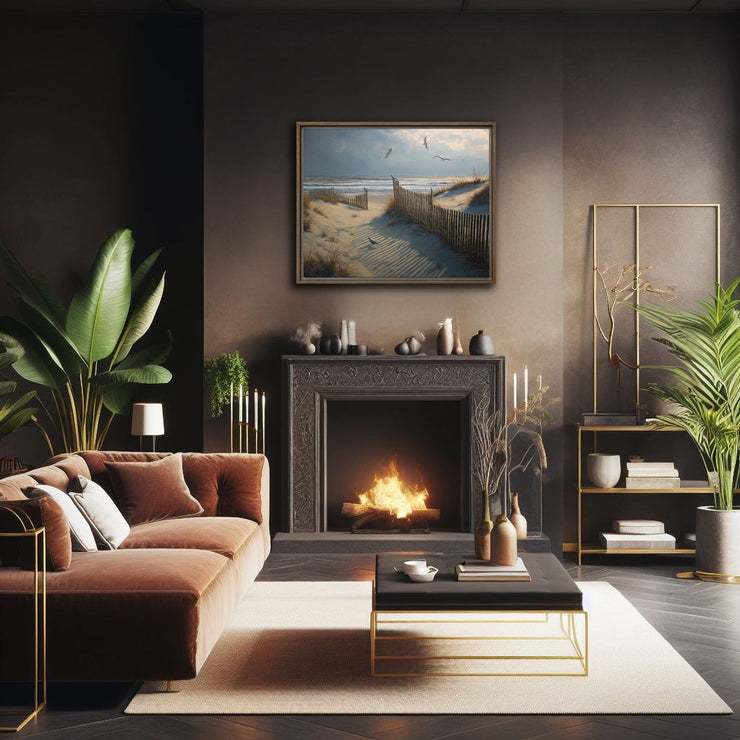 Tranquil Central California Beach Dusk Art Print - Giclée Printing Quality Framed Poster