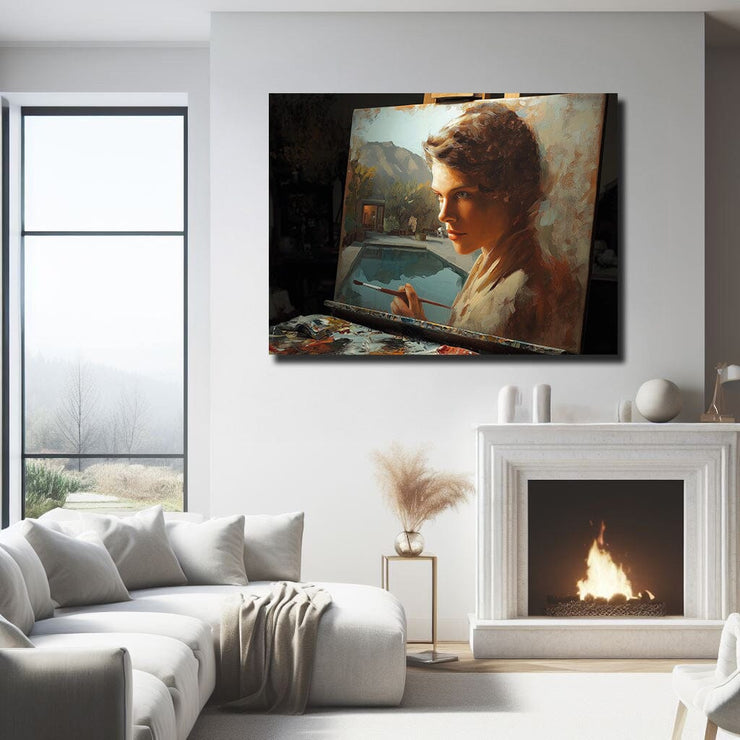 Desert Muse Canvas Art Rancho Mirage Reflections - Wall Decor Southwest Landscape Painting - Home Decoration