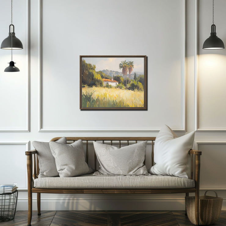 Golden Fields: California Summer Bliss Framed canvas