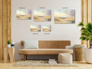 Golden Serenity: Central California Landscape Print - Framed canvas