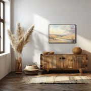Golden Serenity: Central California Landscape Print - Framed canvas