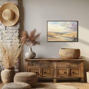 Golden Serenity: Central California Landscape Print - Framed canvas