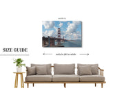 Golden Gate Glory - High-Quality Art Print on Canvas