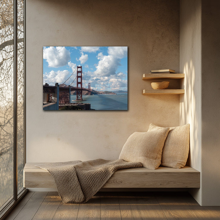 Golden Gate Glory - High-Quality Art Print on Canvas