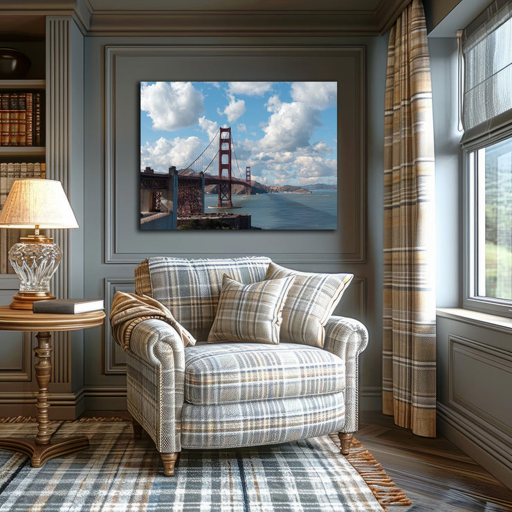 Golden Gate Glory - High-Quality Art Print on Canvas
