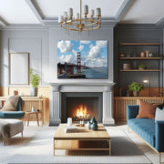 Golden Gate Glory - High-Quality Art Print on Canvas