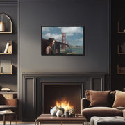 Dreaming of Tomorrow – Golden Gate Bridge Giclée Art Print - Framed Poster