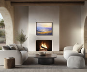 Golden Valleys of Central California: Impressionist Art Print - Framed Giclée Printing Quality Poster