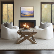 Golden Valleys of Central California: Impressionist Art Print Framed Canvas