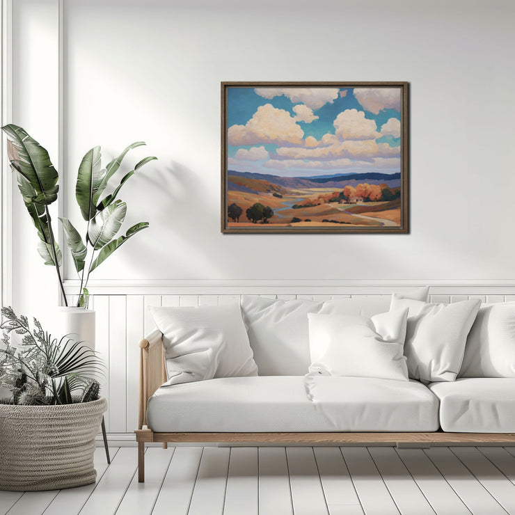 Serenity Over Idyllwild: Lone Ranch House Framed Canvas