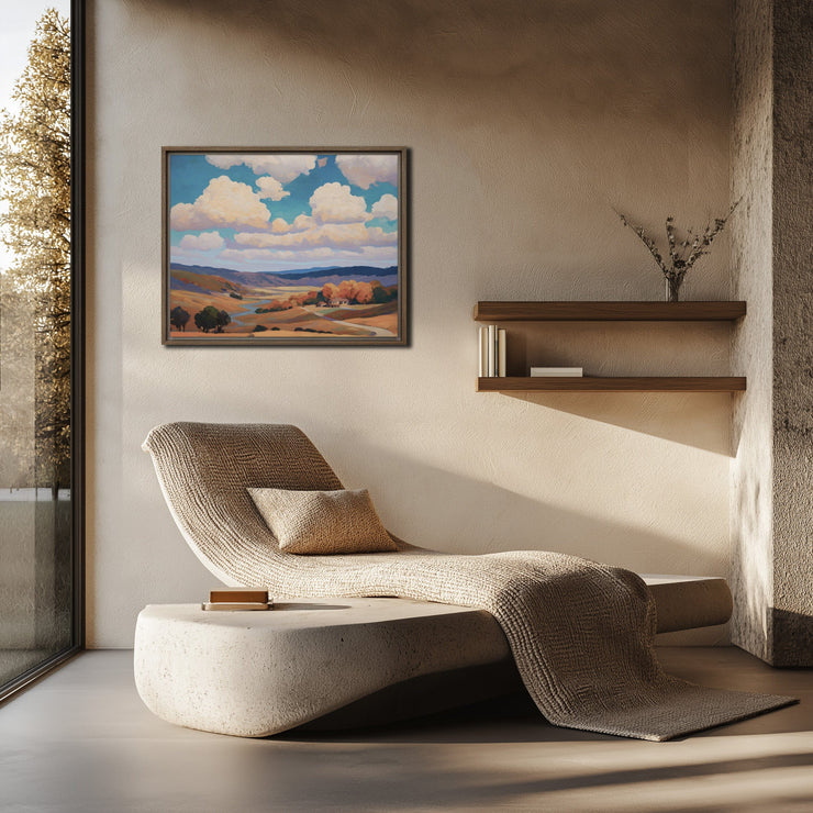 Serenity Over Idyllwild: Lone Ranch House Framed Canvas