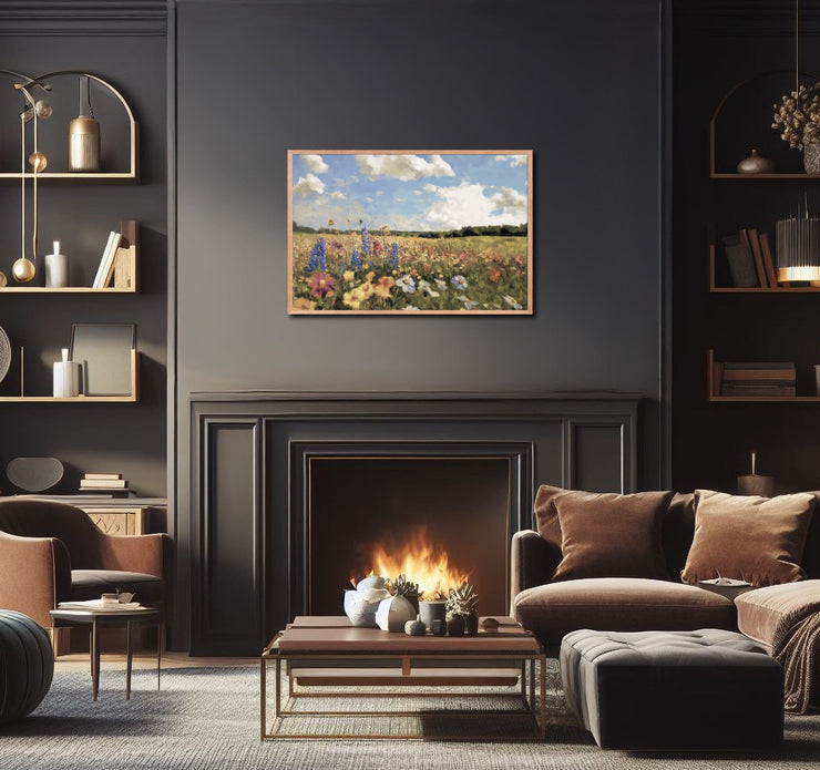 Central California Wildflower Dreamscape - Impressionistic Framed Poster