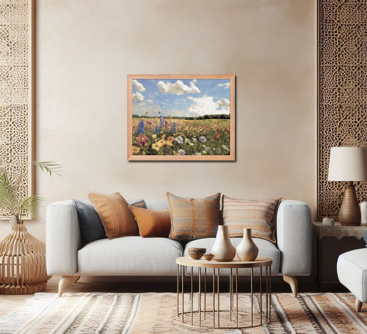 Central California Wildflower Dreamscape - Impressionistic Framed Poster