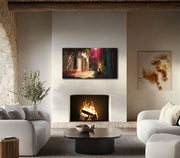 Bougainvillea Serenity – California Mission Style Wall Art Print on Canvas | Spanish Colonial