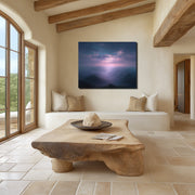 Misty Valley Twilight Glow Art Print on Canvas
