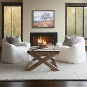 Whispers of Winter: The Lone Oak of Central California Framed Canvas