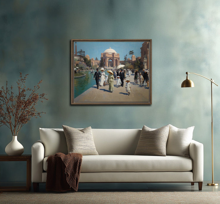 Palace of Fine Arts - Early 20th Century Elegance Art Print on Framed canvas