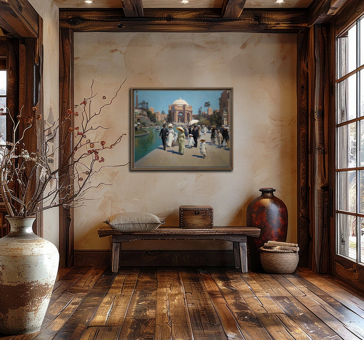 Palace of Fine Arts - Early 20th Century Elegance Art Print on Framed canvas