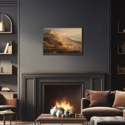 Golden Hour Serenity - San Gregorio State Beach Framed Canvas