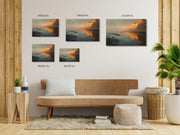 Golden Reflections at San Gregorio Beach - High-Quality Giclée Art Print - Framed Canvas