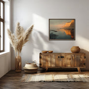 Golden Reflections at San Gregorio Beach - High-Quality Giclée Art Print - Framed Canvas