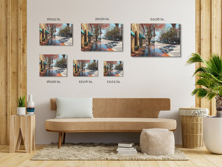 Sunlit Serenity: Downtown Santa Barbara Canvas Print