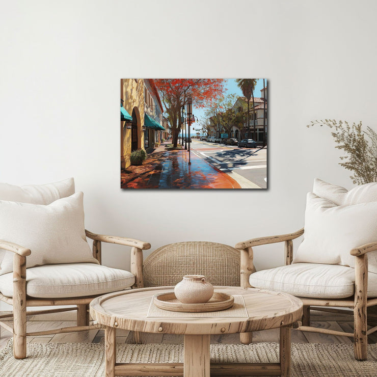 Sunlit Serenity: Downtown Santa Barbara Museum-quality Poster