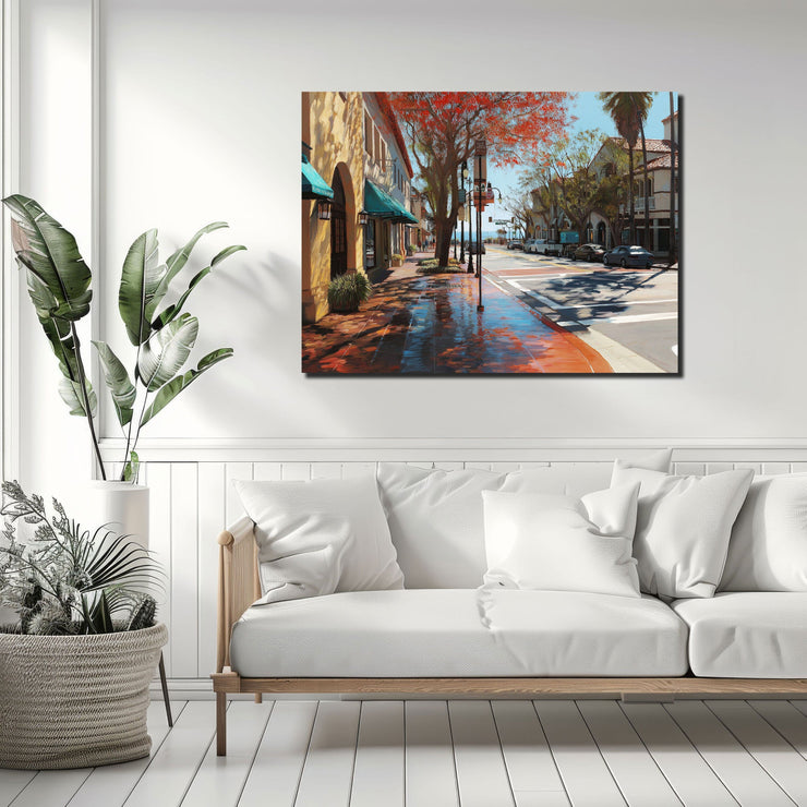 Sunlit Serenity: Downtown Santa Barbara Canvas Print