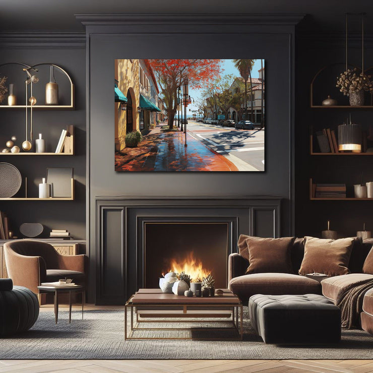 Sunlit Serenity: Downtown Santa Barbara Canvas Print