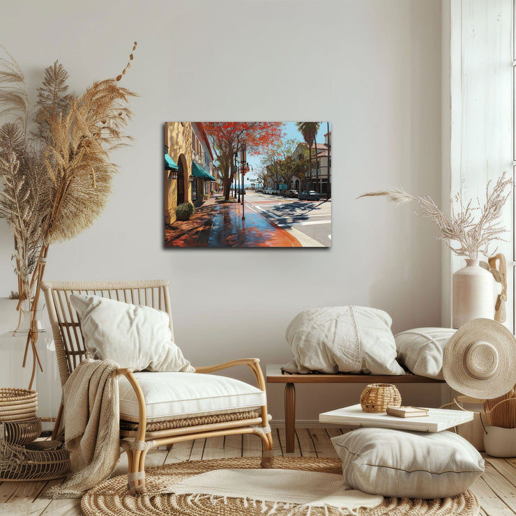 Sunlit Serenity: Downtown Santa Barbara Museum-quality Poster