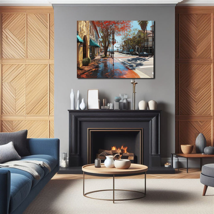 Sunlit Serenity: Downtown Santa Barbara Canvas Print