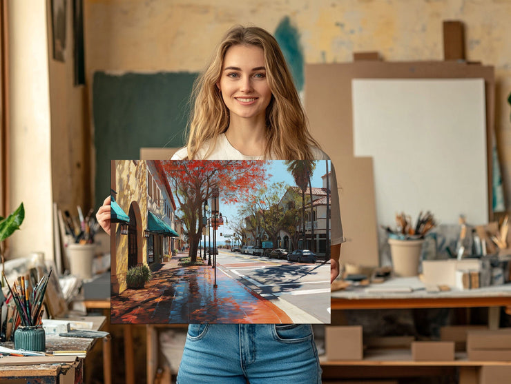 Sunlit Serenity: Downtown Santa Barbara Canvas Print